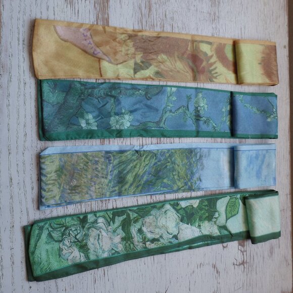 Scarfs SET of Four (4) ARTISTIC Design NWOT - Picture 3 of 5